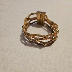Tri-Color Braided Bracelet with magnetic clasp